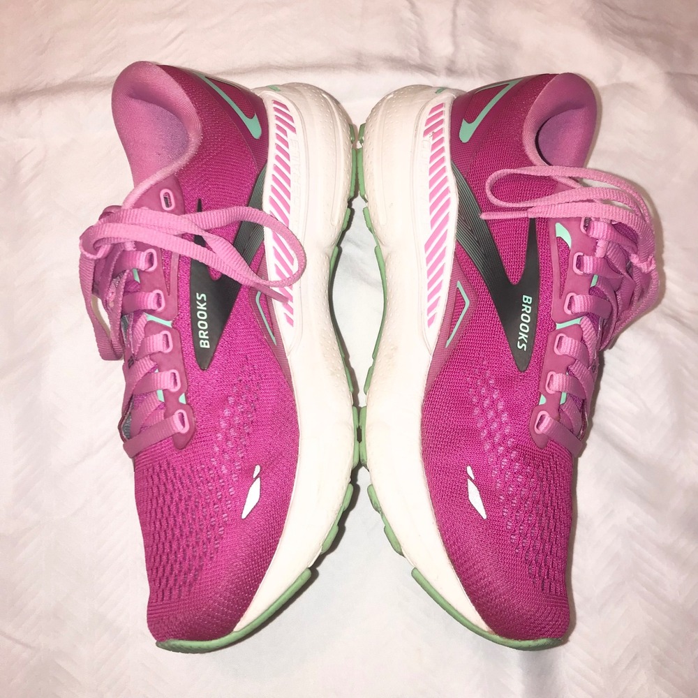 Brooks Adrenaline GTS 23 Pink Mint Green Running Shoes Womens 7.5 B  Walking - Picture 9 of 16